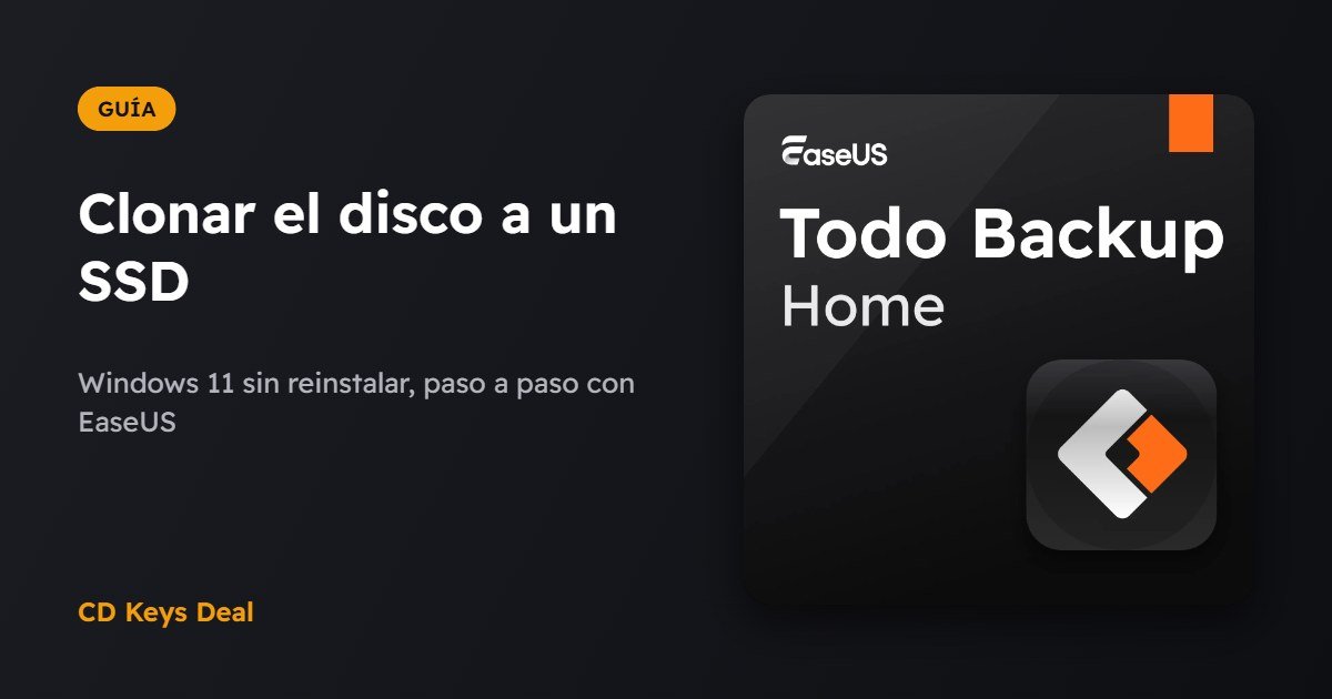 Cómo clonar un disco a SSD en Windows 11 sin reinstalar