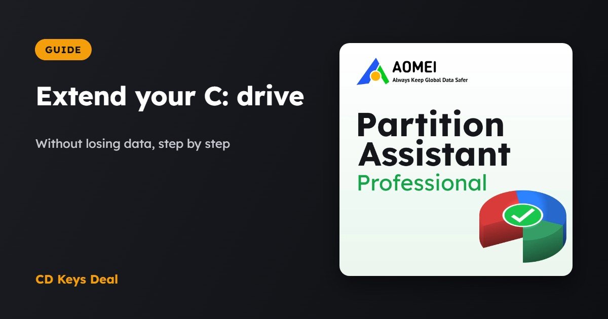Disk Partitions: How to Extend C: Without Losing Data