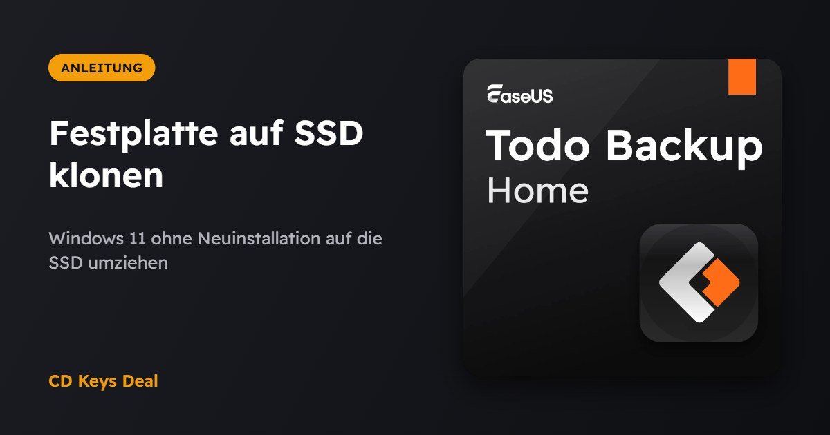 Festplatte auf SSD klonen unter Windows 11 – ohne Neuinstallation