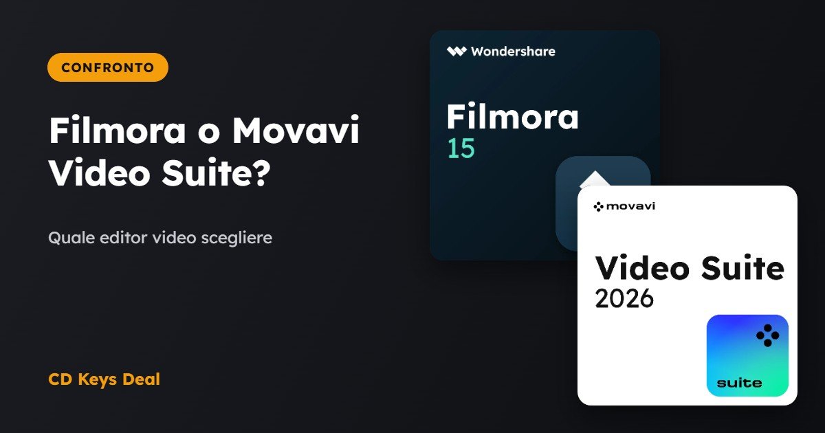 Montare video: Filmora o Movavi Video Suite? Confronto e quale scegliere