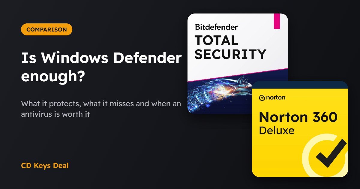 Is Windows Defender Enough or Do You Need an Antivirus? The Honest Answer