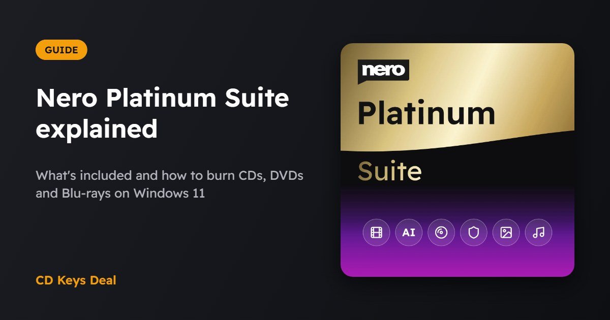 Nero Platinum Suite: What’s Included and How to Burn Discs on Windows 11