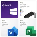 Bundle Windows 10 Pro + Office 2021 Professional Plus + Visio 2021 Professional + Project 2021 Professional – Lebenslange Lizenzen | Digitale Product Keys