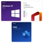 Bundle Windows 10 Pro + Office 2024 Professional Plus + Visio 2024 Professional – Lebenslange Lizenzen | Digitale Product Keys