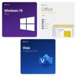 Bundle Windows 10 Pro + Office 2024 Standard + Visio 2024 Professional – Lifetime Licences | Digital Product Keys