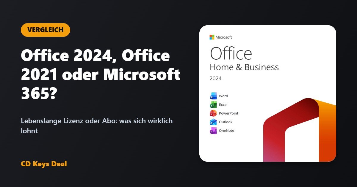 Office 2024, Office 2021 oder Microsoft 365: Was lohnt sich?
