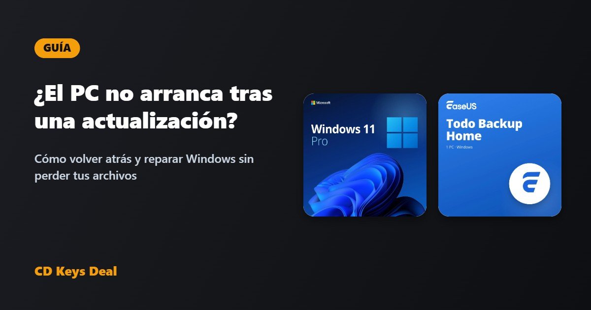 El PC no arranca después de una actualización de Windows: cómo volver atrás y repararlo