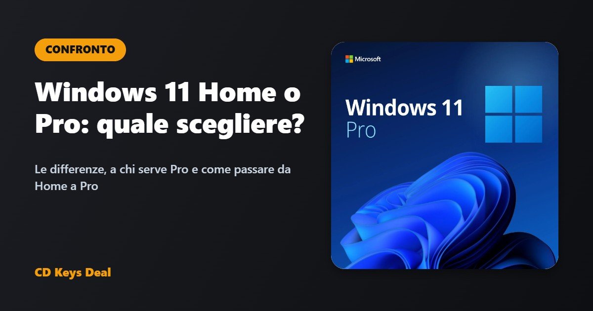 Windows 11 Home o Pro: quale scegliere?